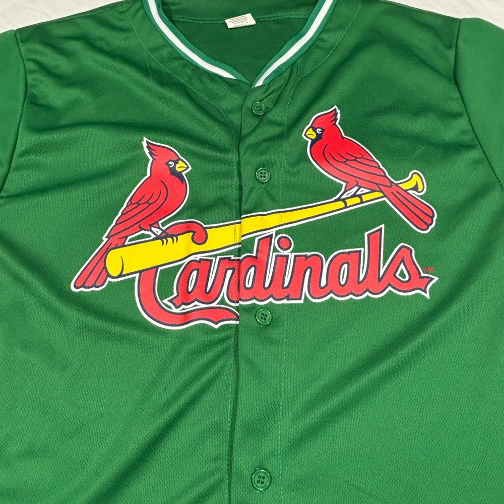Cardinals Baseball Jersey- Green - Picture 2 of 8